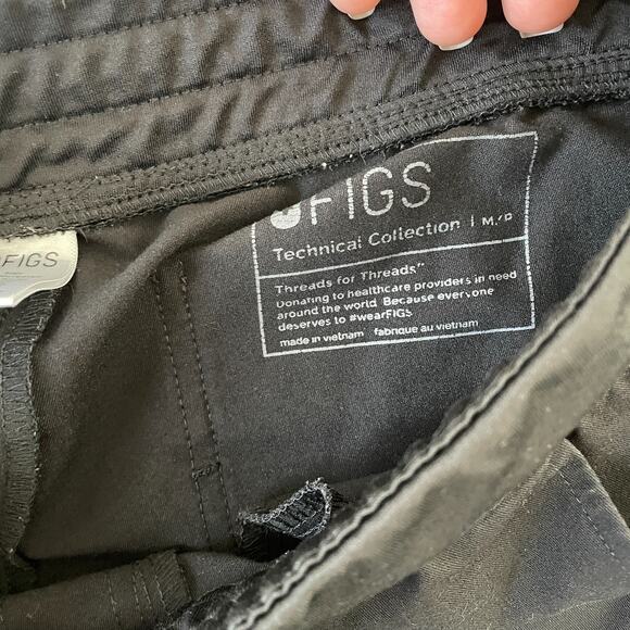 Figs Scrub Pants Womens M/P Zamora Technical Collection Medical Nursing Black - Picture 4 of 8